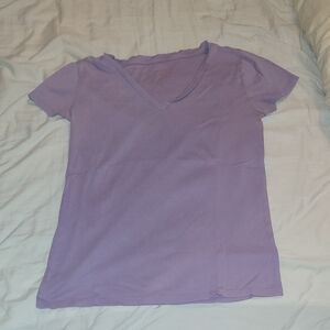 Purple V-Neck Women's Top
